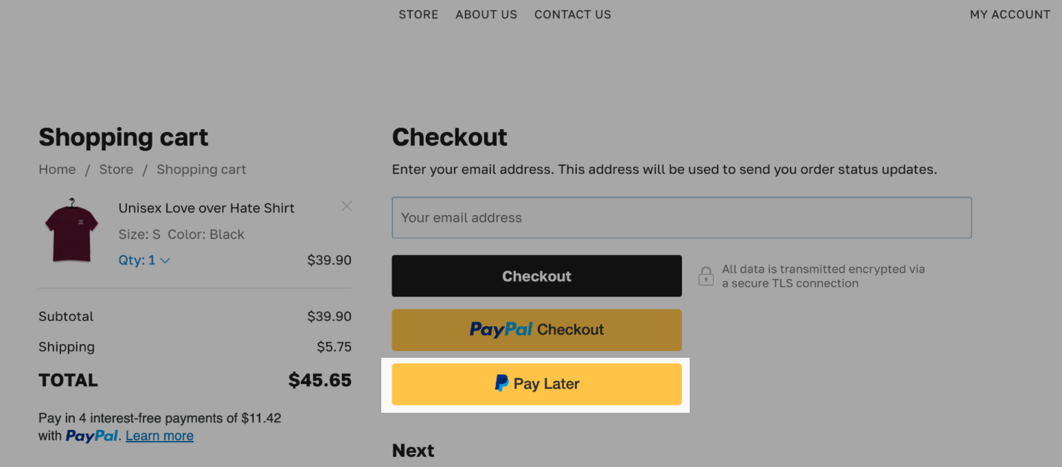 How do customers checkout in my online store?