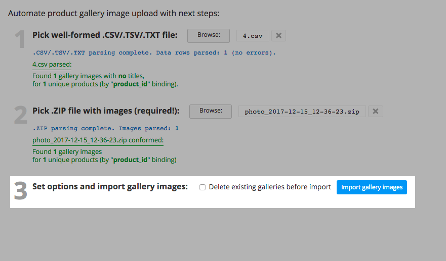 Bulk Gallery Upload