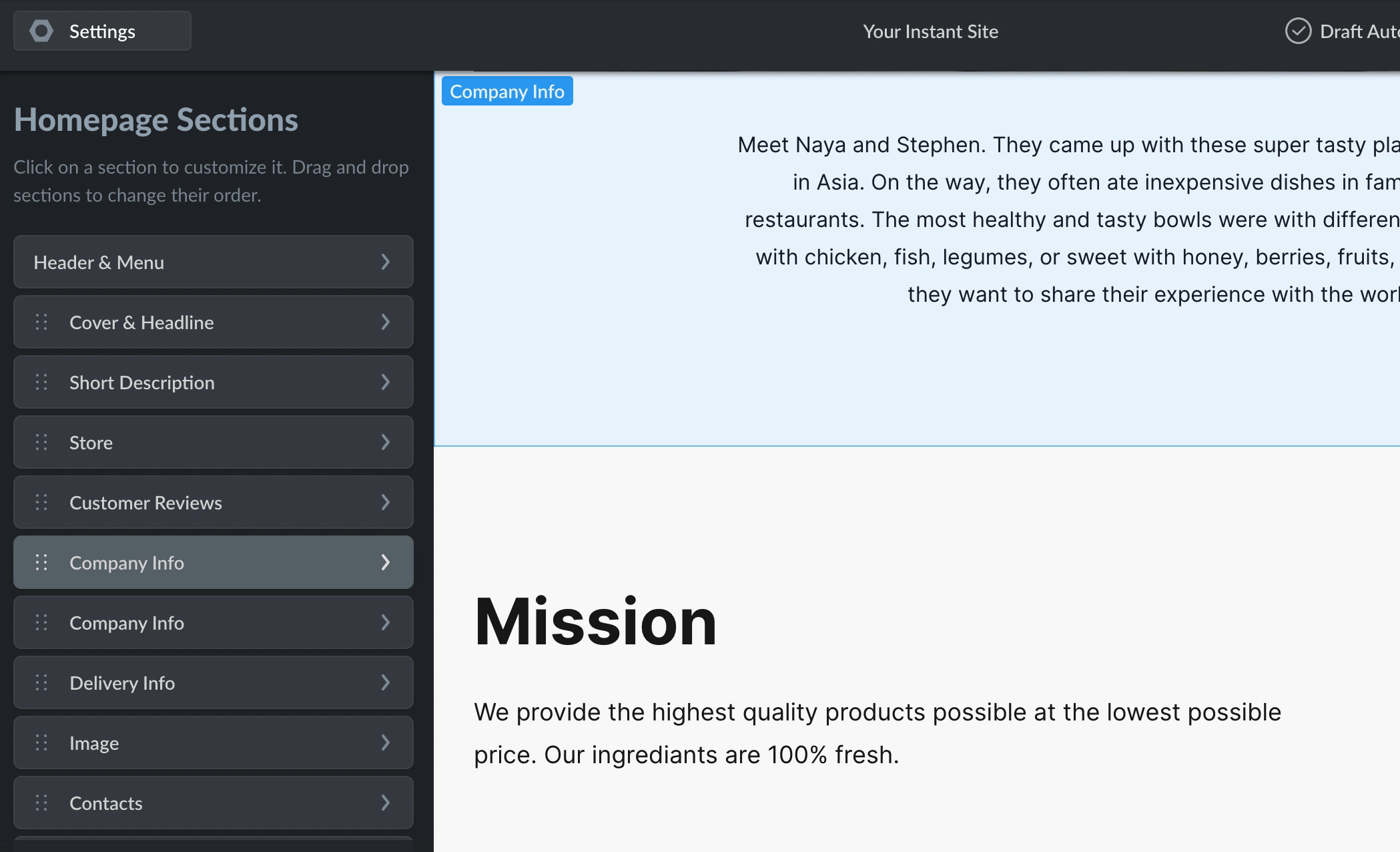Adding and editing sections on your Instant Site 1.gif