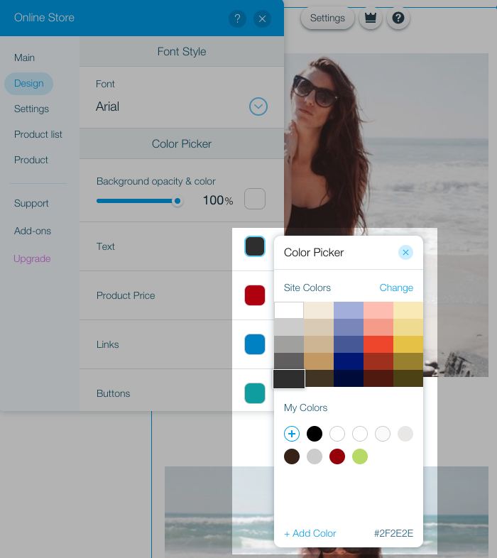 Sélectionnez les couleurs