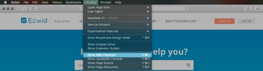 Inspecteur Web Safari