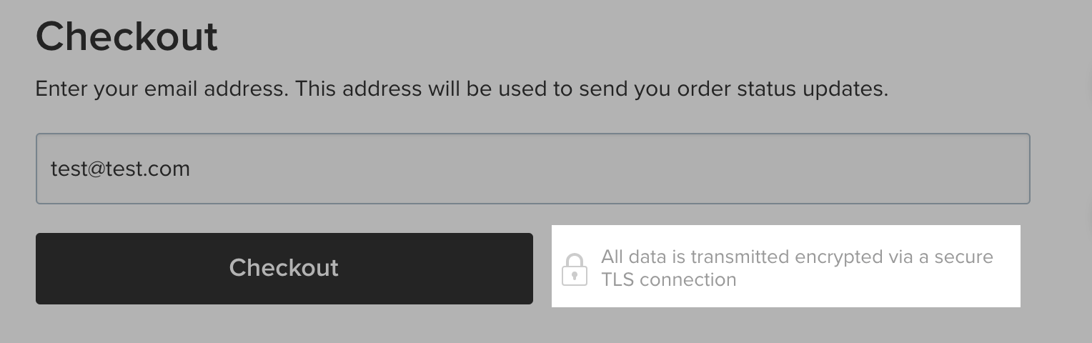Message de sécurité lors du paiement