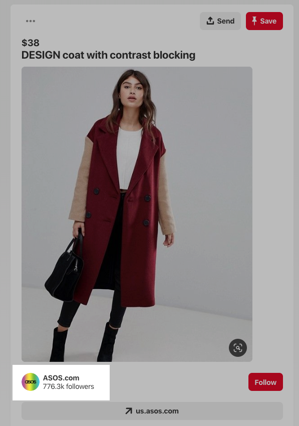 Geclaimde website op Pinterest