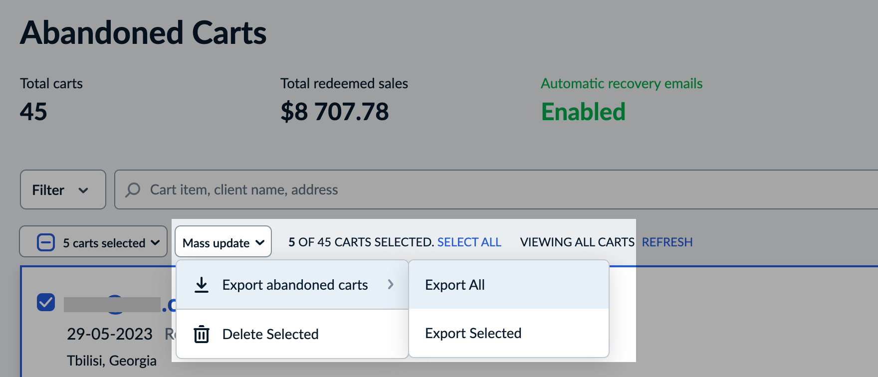 Exportation