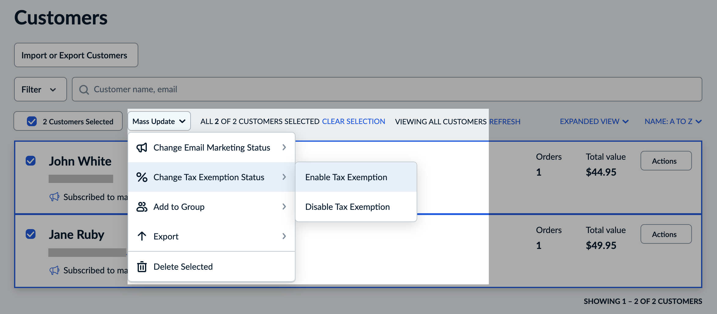 Handling tax-exempt customers – Ecwid Help Center