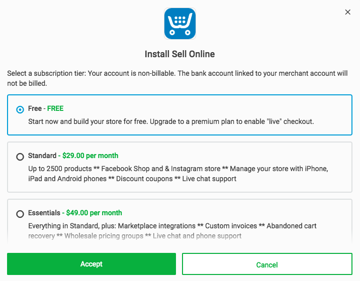 Plan Ecwid en Clover