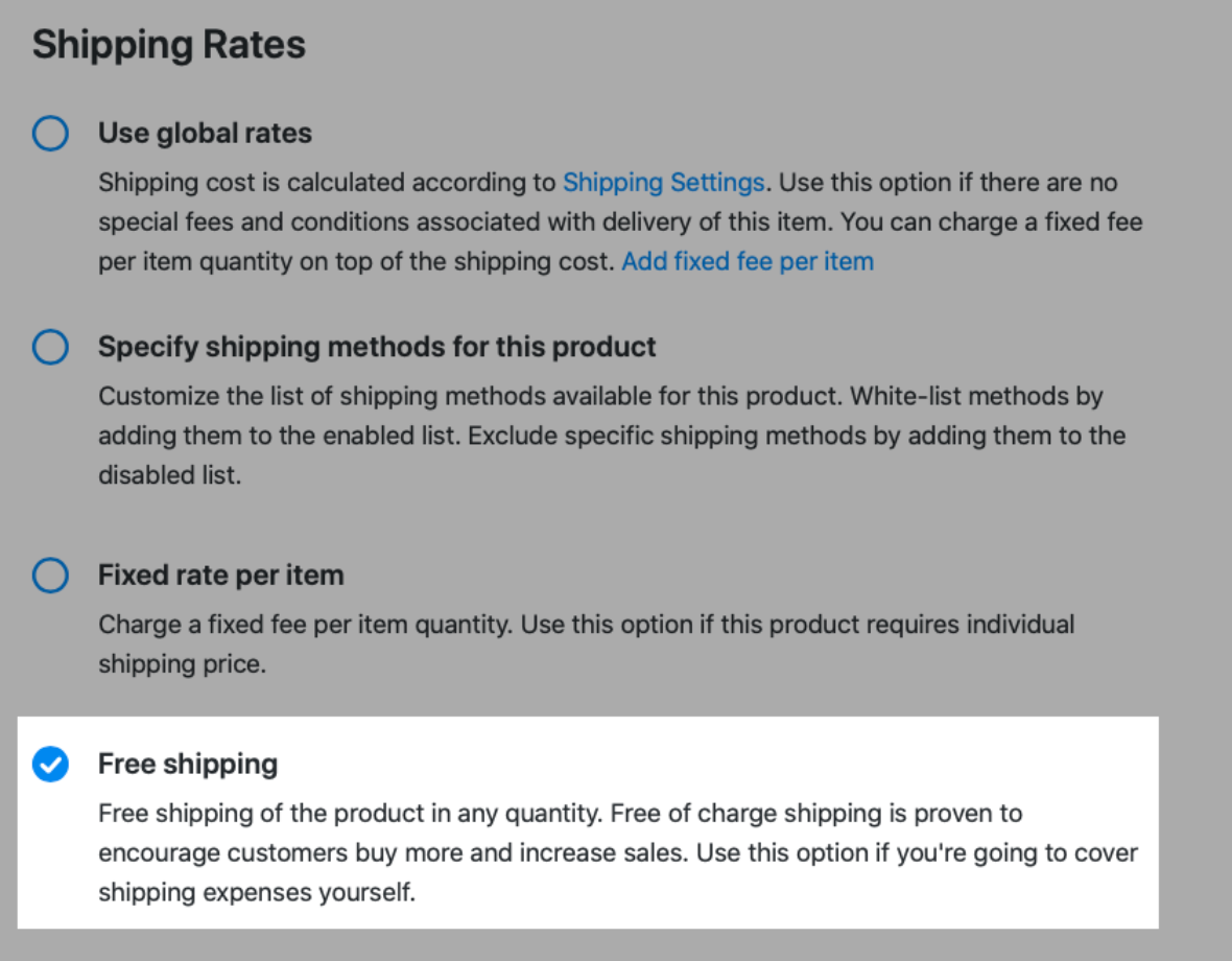 Free shipping