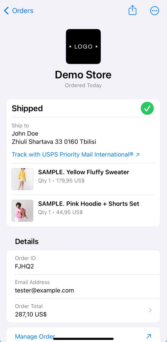 Tracking orders with Apple Wallet 1.png