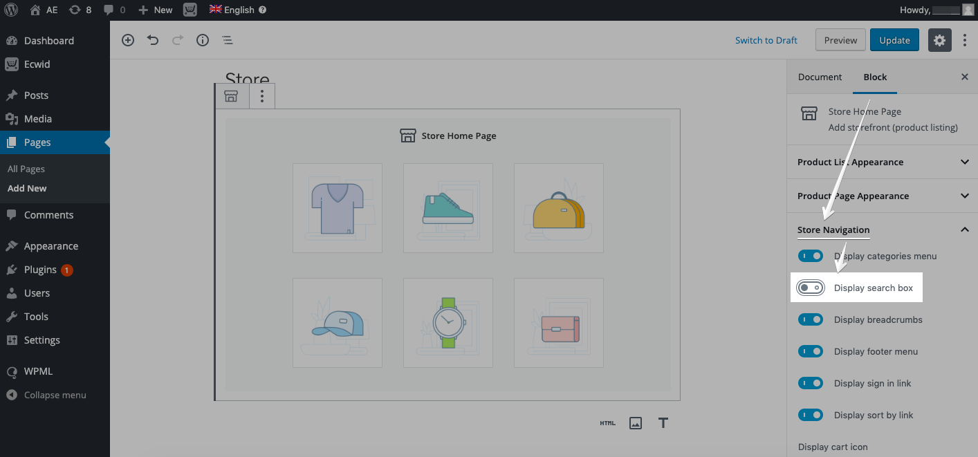 Search navigation