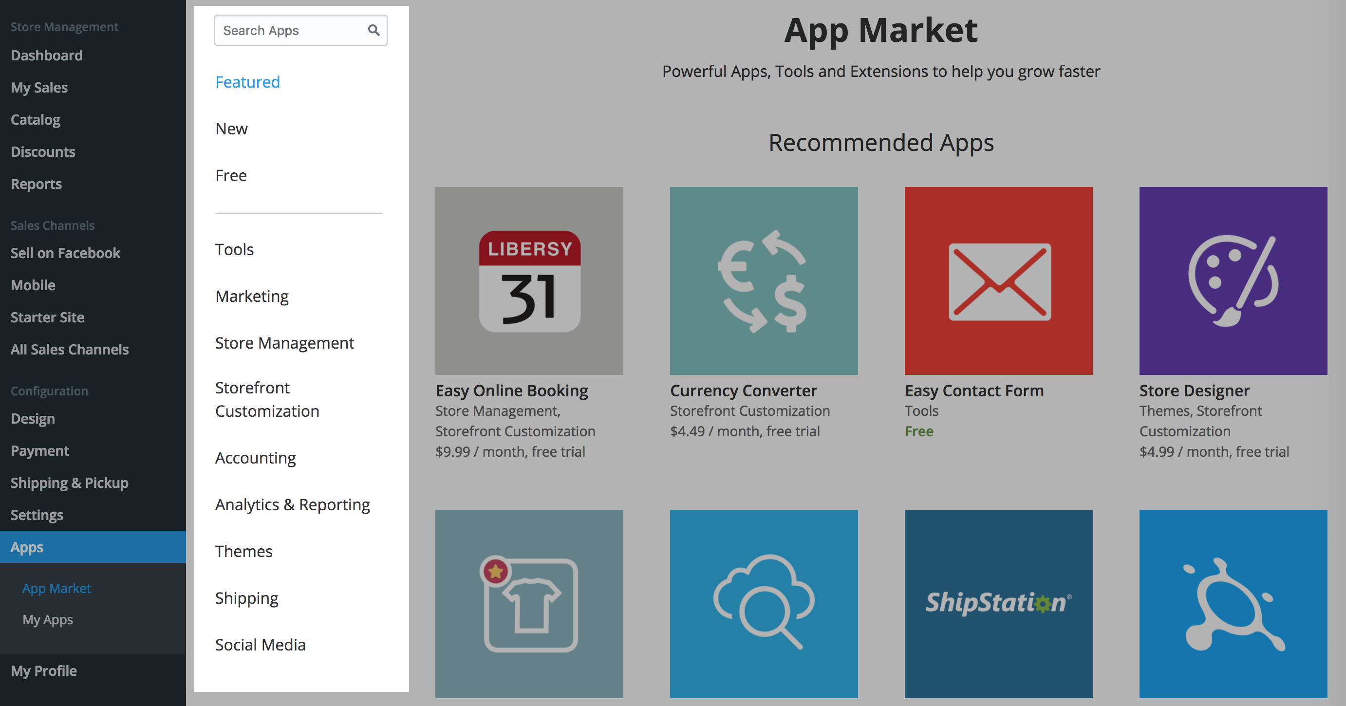 Catégories d'applications