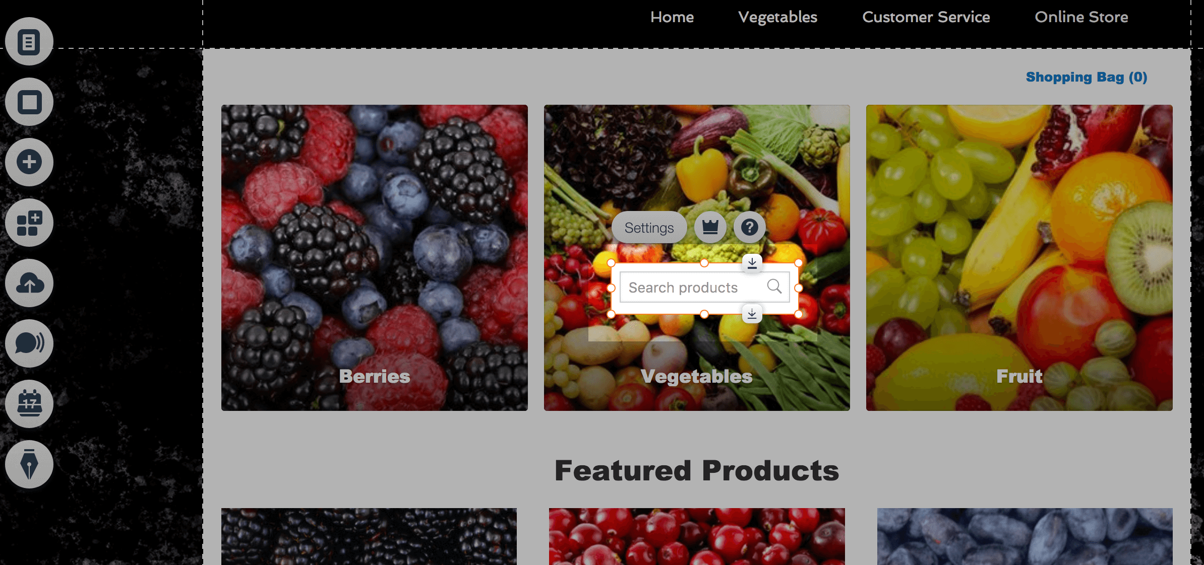 Recherchez dans votre boutique Ecwid sur Wix