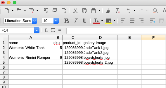 fichier pour l'envoi groupé des images
