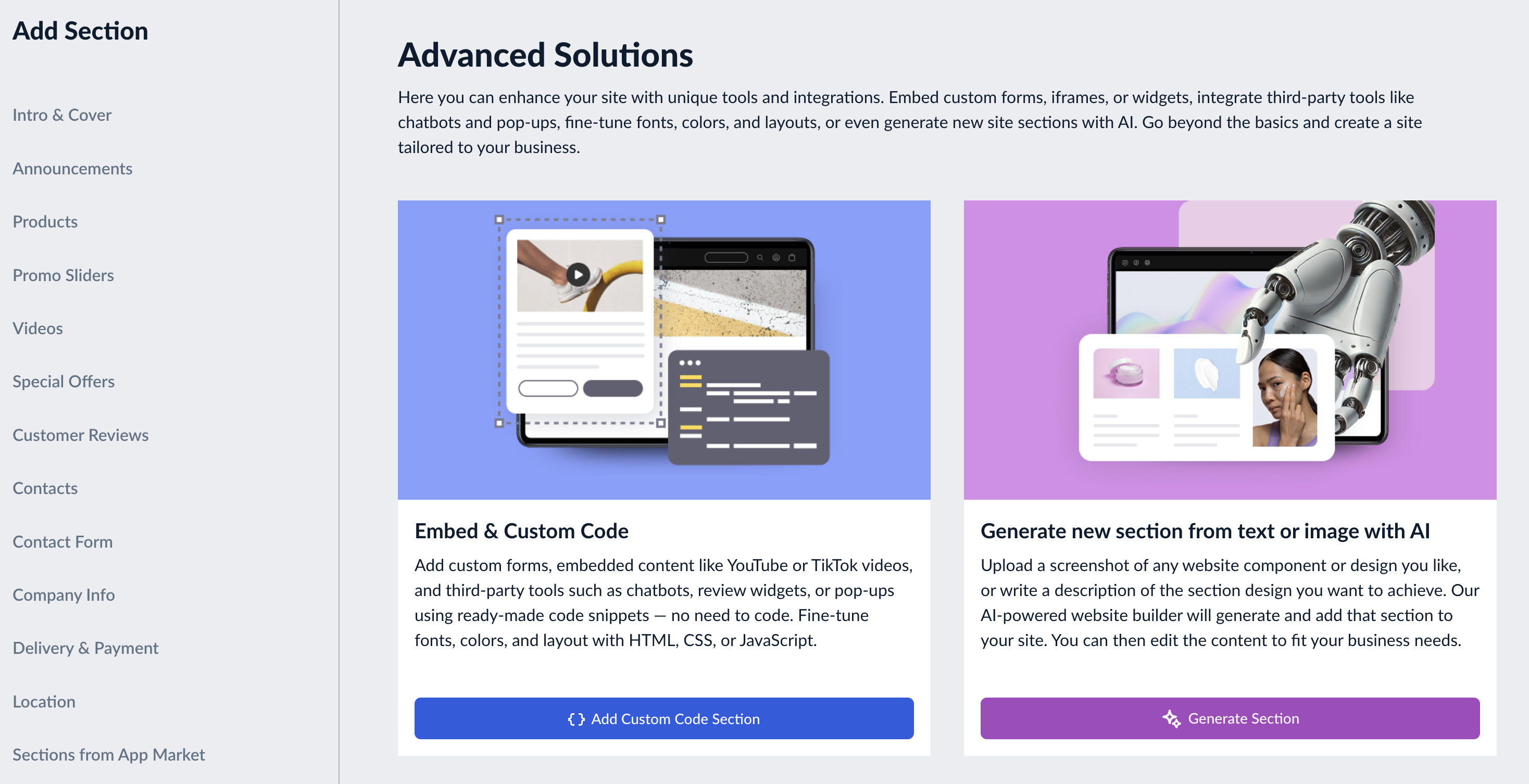 Adding custom code to Instant Site – Ecwid Help Center
