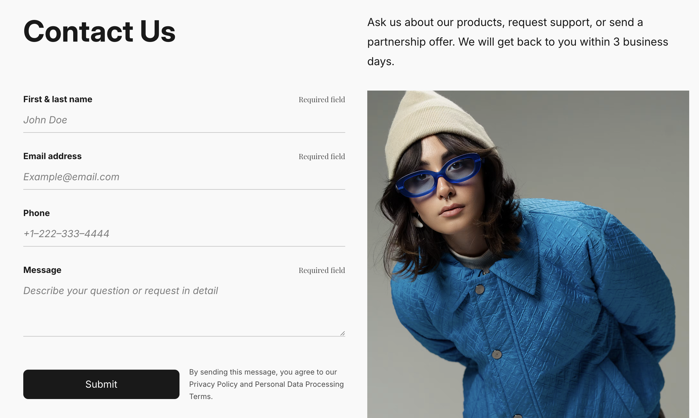 Contact form on Instant Site.png