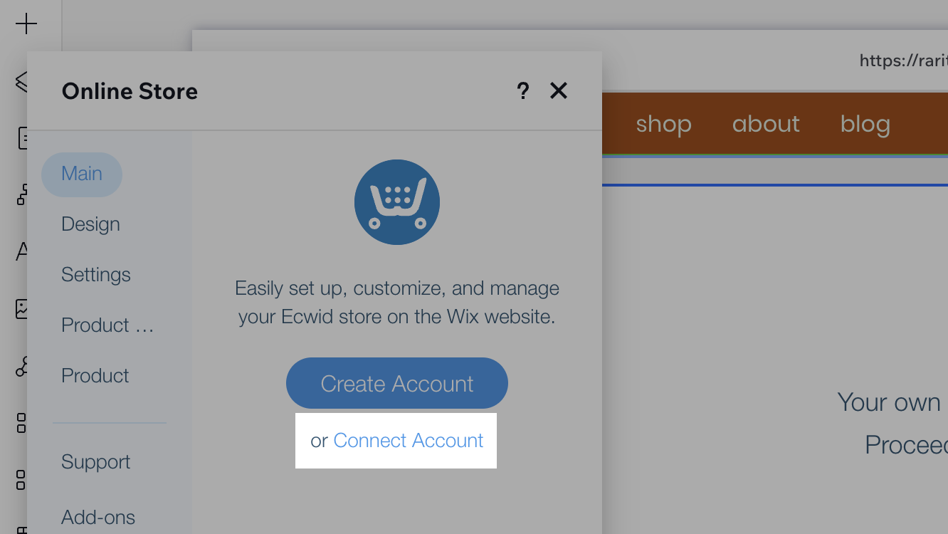 Adding your Ecwid store to Wix site – Ecwid Help Center