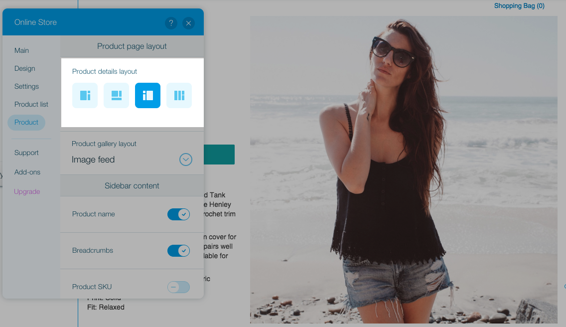 Produktdetails-Layout