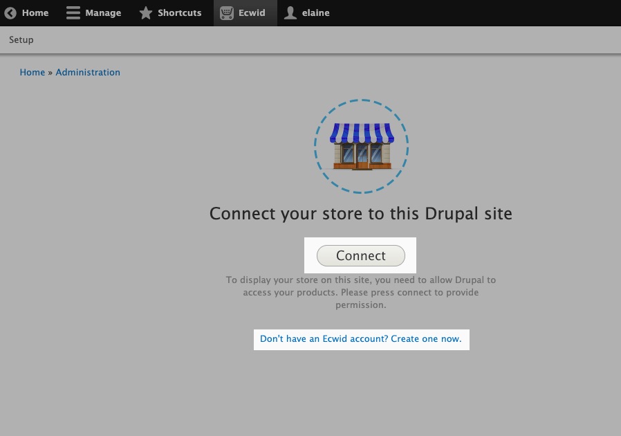 Connect Ecwid store