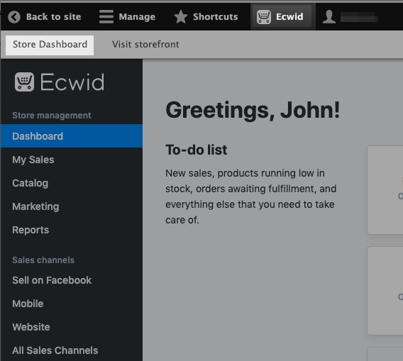 Store Dashboard