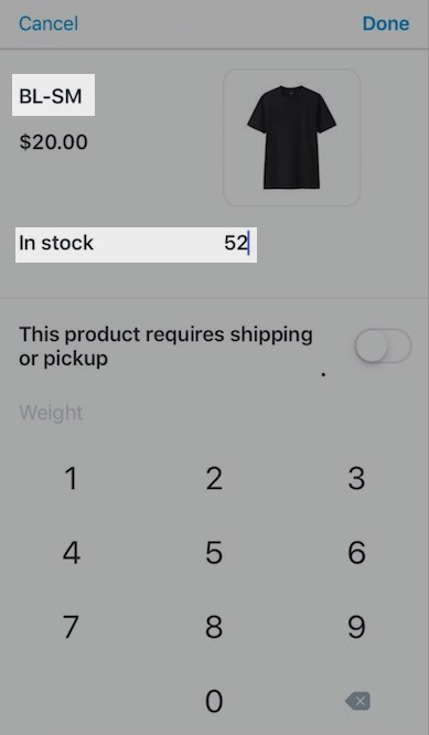 Stock in iOS