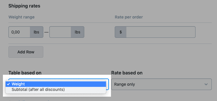 Tiered shipping