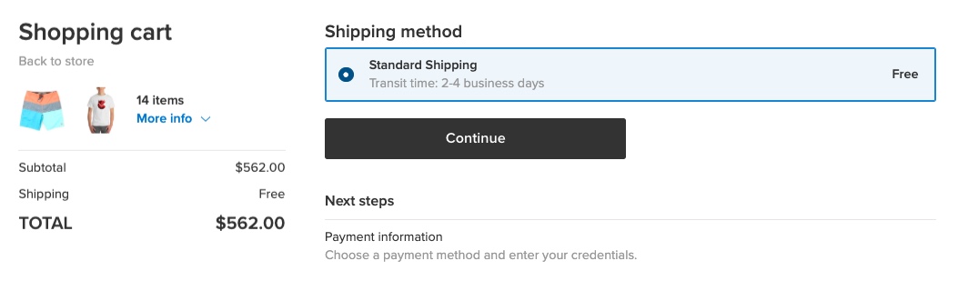 Free shipping over a subtotal
