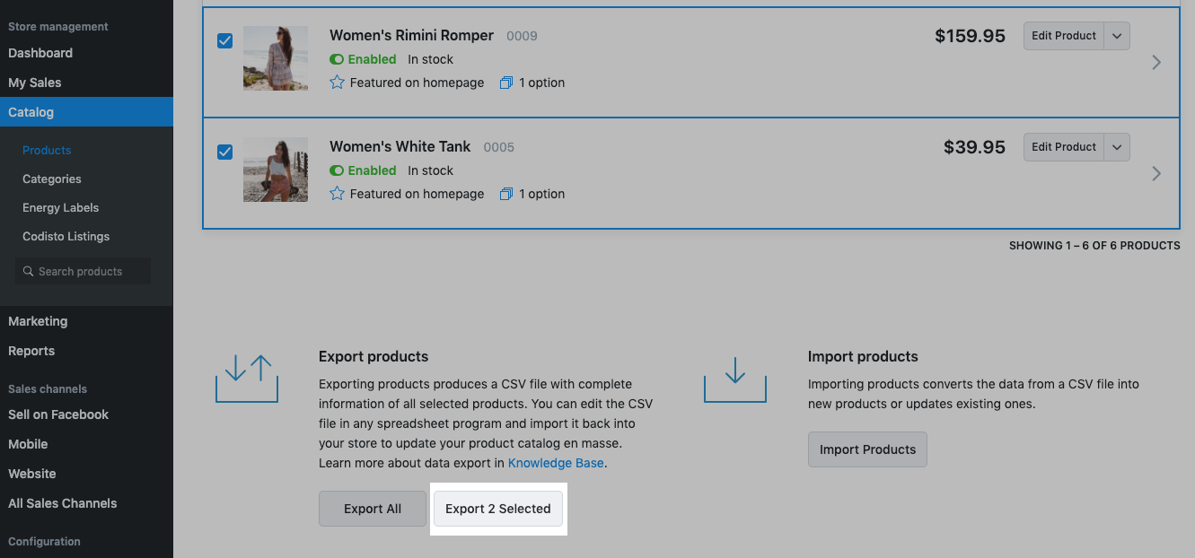 Import products in bulk