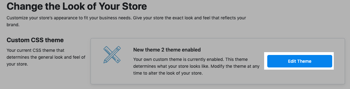 Edit existing theme in Ecwid store