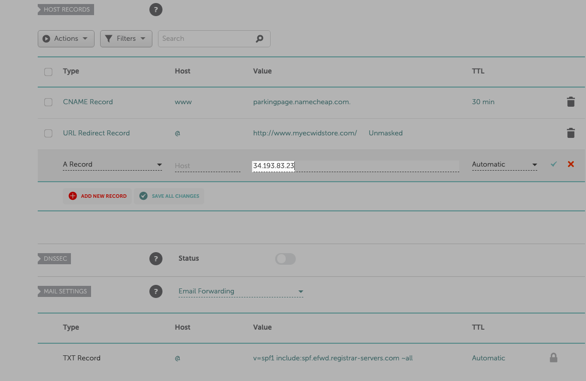 Connecting NameCheap domain to Ecwid Instant Site – Ecwid Help Center