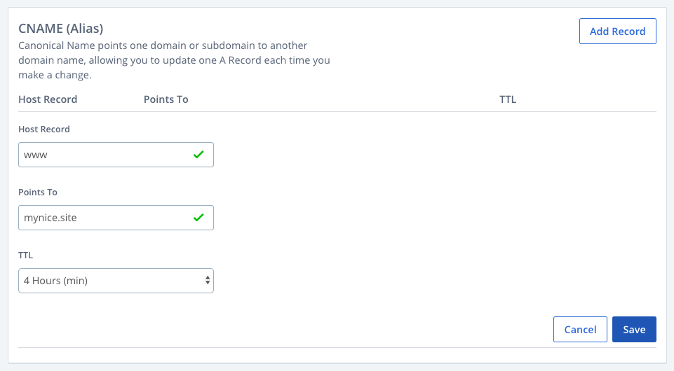 Adding www subdomain