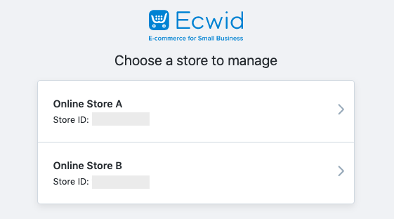 Choose a store without having to log in