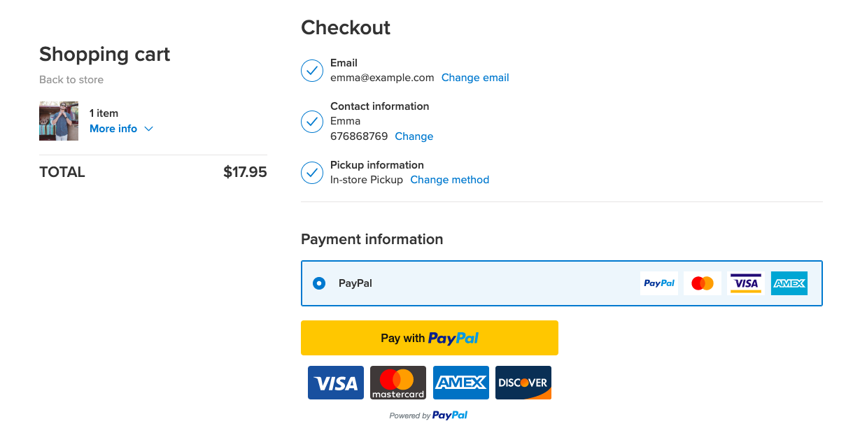 PayPal Checkout Ecwid Help