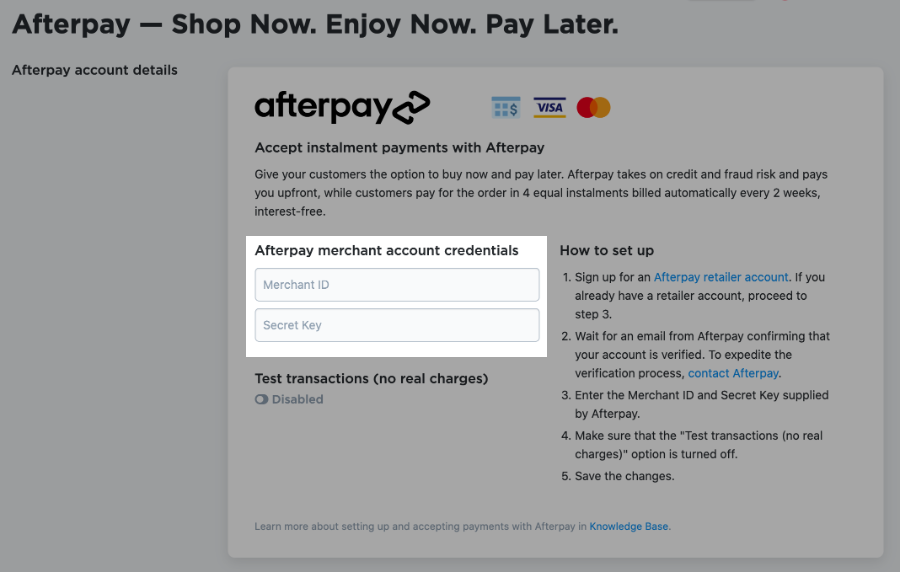 Afterpay – Ecwid Help Center