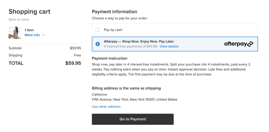 Afterpay Details