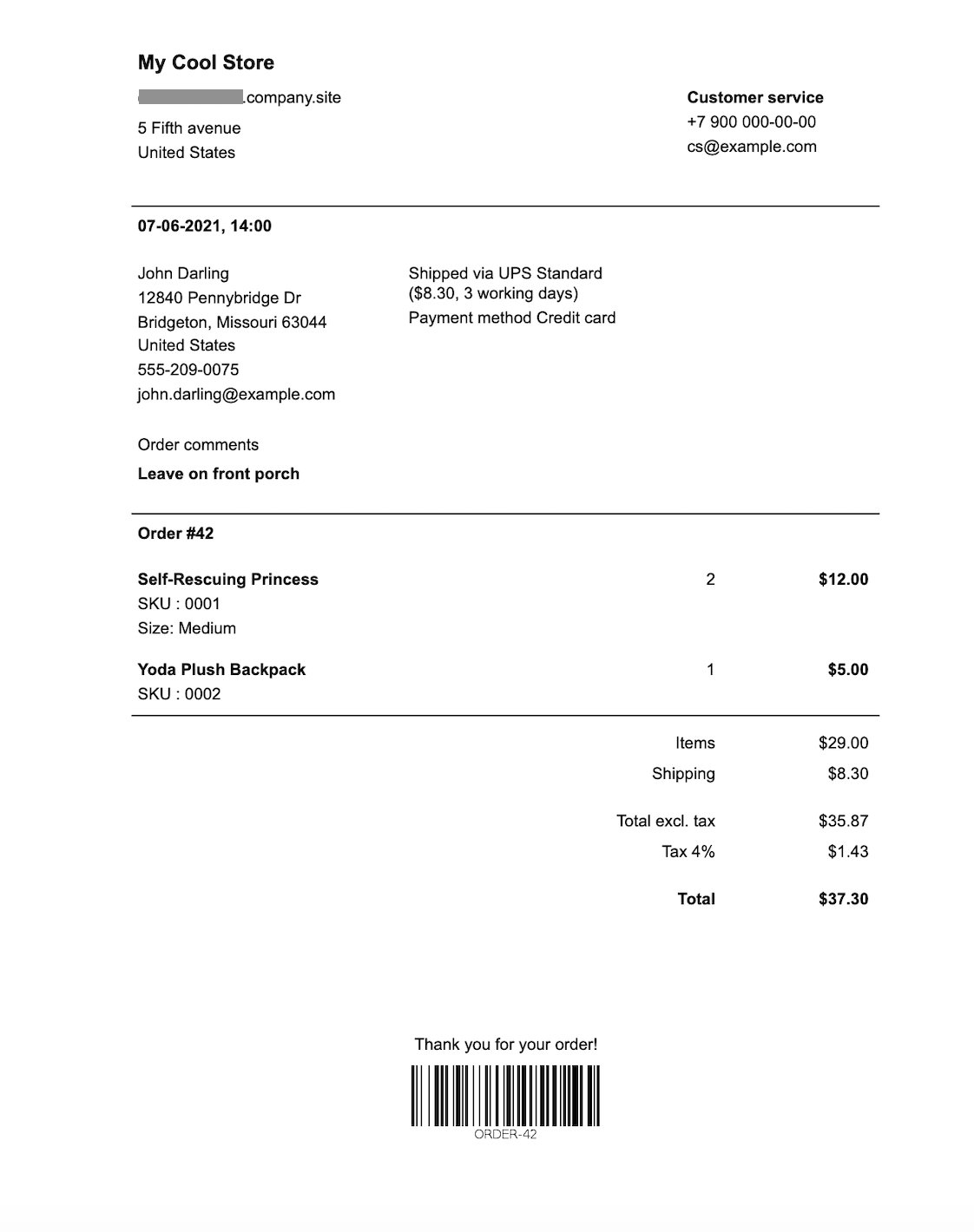 Printing Invoice - everytinkisbeautiful