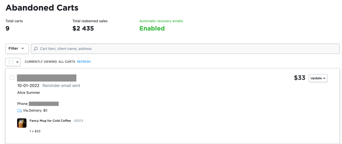 Abandoned cart recovery emails Ecwid Help Center