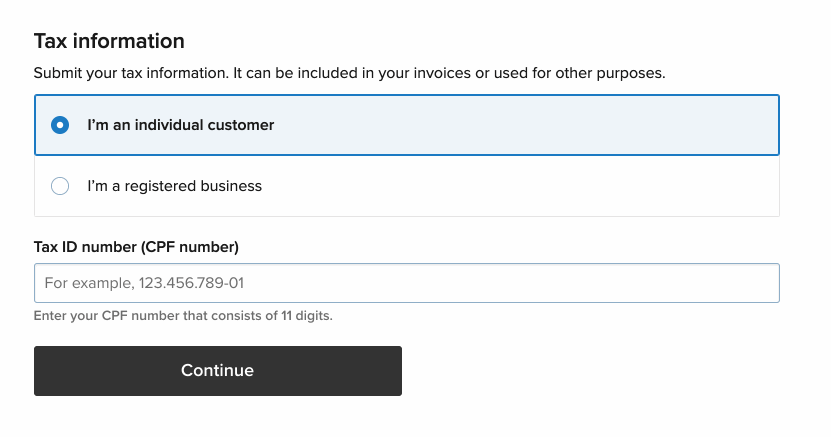 Asking for customers' CPF/CNPJ numbers – Ecwid Help Center