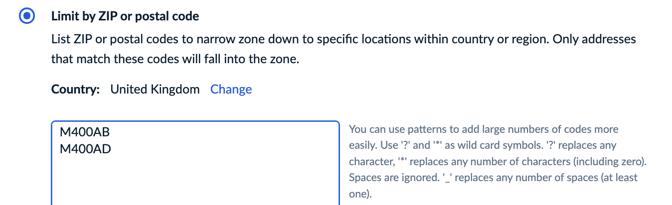 Adding and managing destination zones – Ecwid Help Center